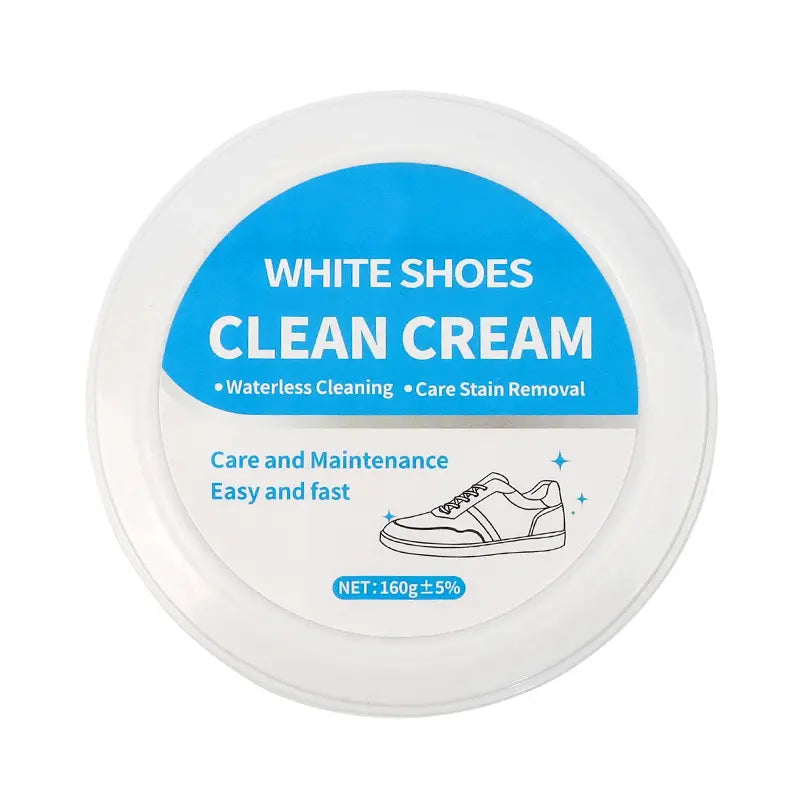 White Shoe Cleaner Cream Multipurpose No-Wash Solid Comes with Sponge Removes Stains Ideal for Leather Silicone Car Interiors Mild Non-Irritating Eco-Friendly