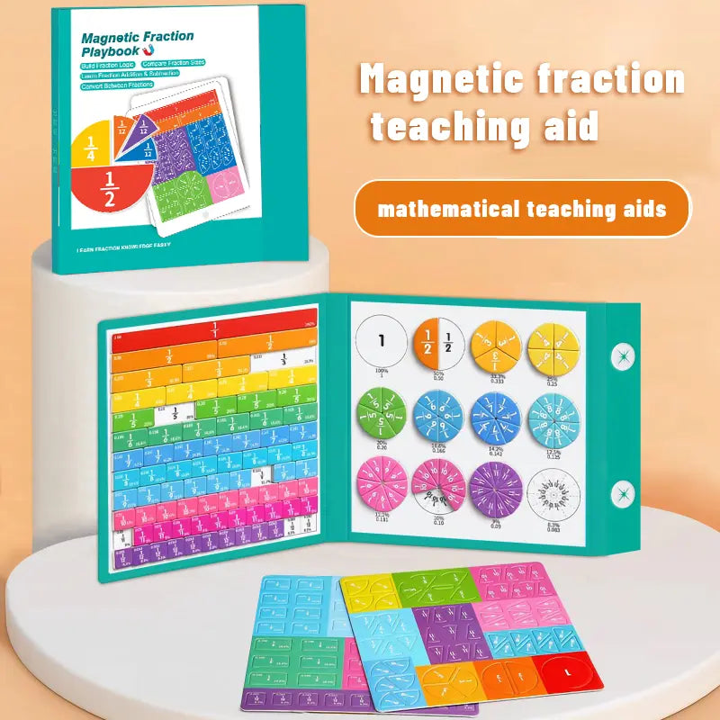 Montessori Magnetic Book Fraction Puzzle for Children