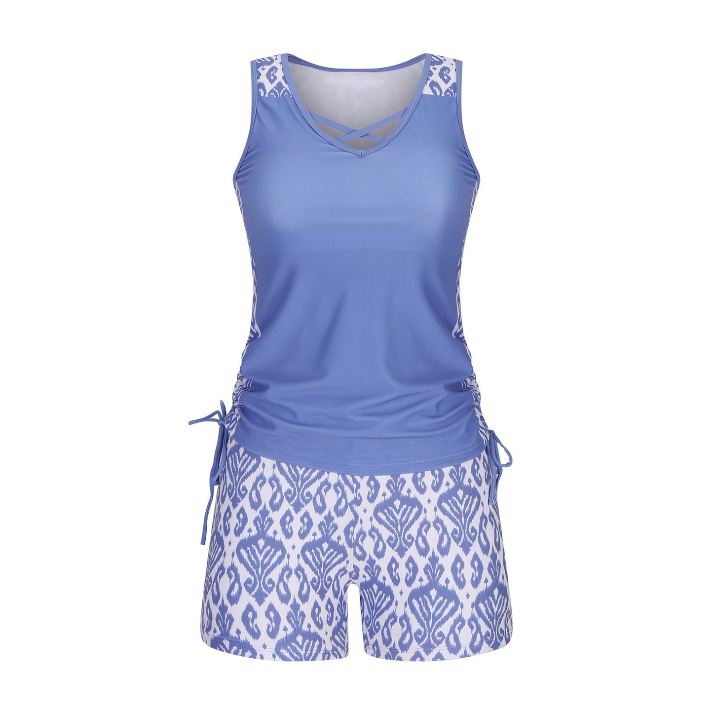 ⏰LAST DAY 60% OFF -Miraclesuit Women's Tummy Control Tankini Set with Built-In Bra – Flattering Boho Swimwear with Shorts🔥 Buy 2 Free Shipping