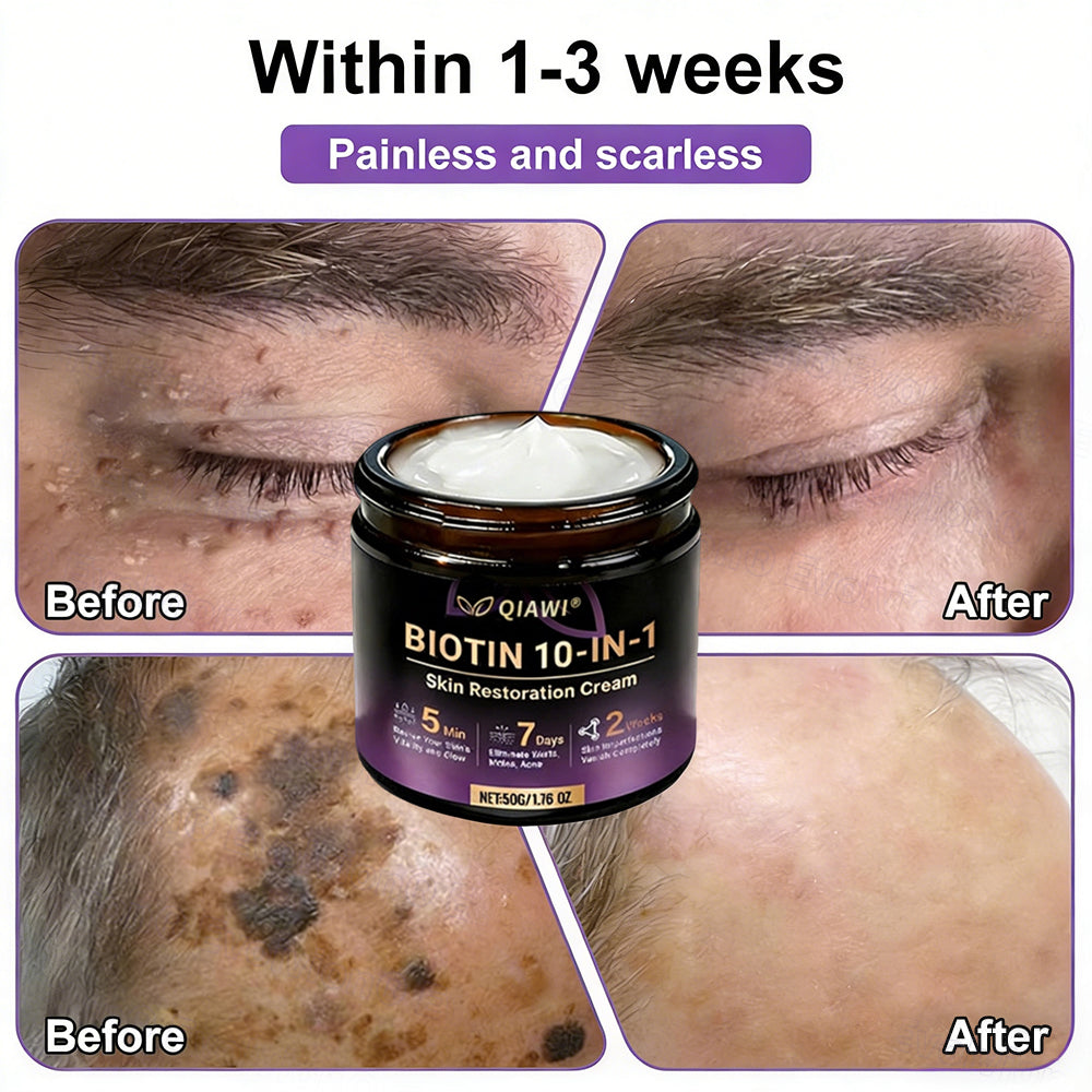 Made and Shipped from USA ✨QIAWI® Proprietary Biotin Blend Skin Restoration Cream 🍀