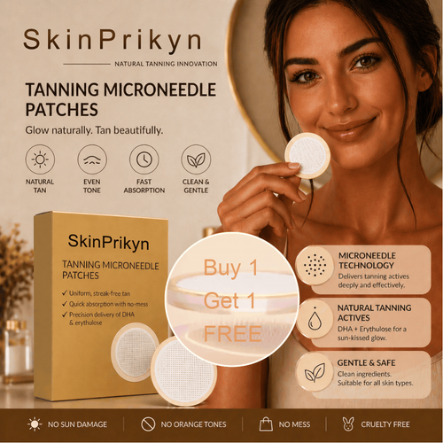 SkinPrikyn™  Tanning Microneedle Patches ✨ 10-Minute Natural Glow ☀️ Lasts Up to 14 Days