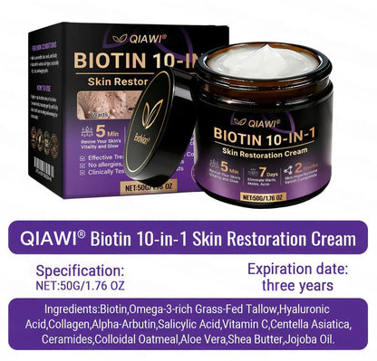 Made and Shipped from USA ✨QIAWI® Proprietary Biotin Blend Skin Restoration Cream 🍀