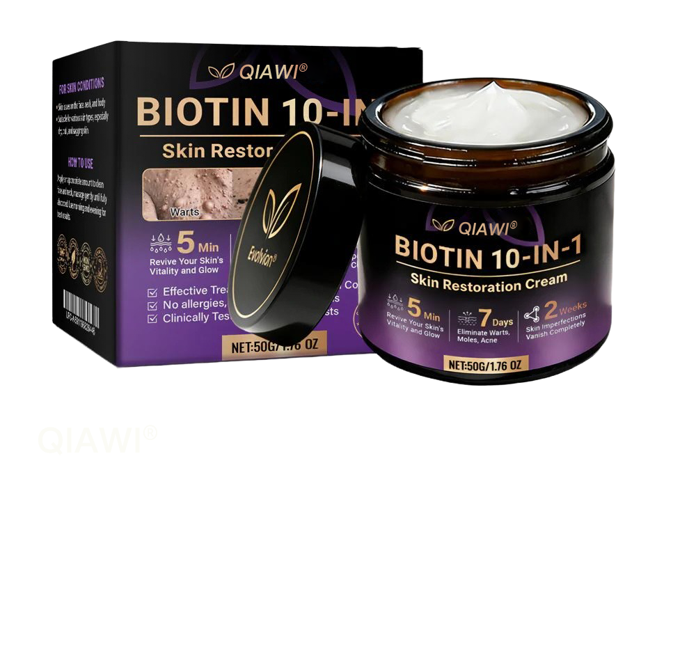 Made and Shipped from USA ✨QIAWI® Proprietary Biotin Blend Skin Restoration Cream 🍀
