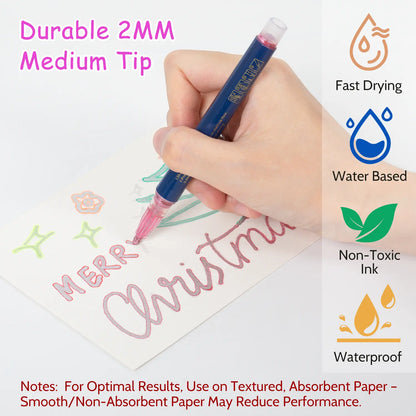 ✨ Magic Outline Glitter Markers Set 🌈 The magic marker set that makes every stroke pop 💖
