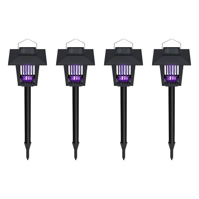 Eco-Friendly - 2-in-1 Flickering Flame - Solar Powered Mosquito Zapper & Garden Stake Light