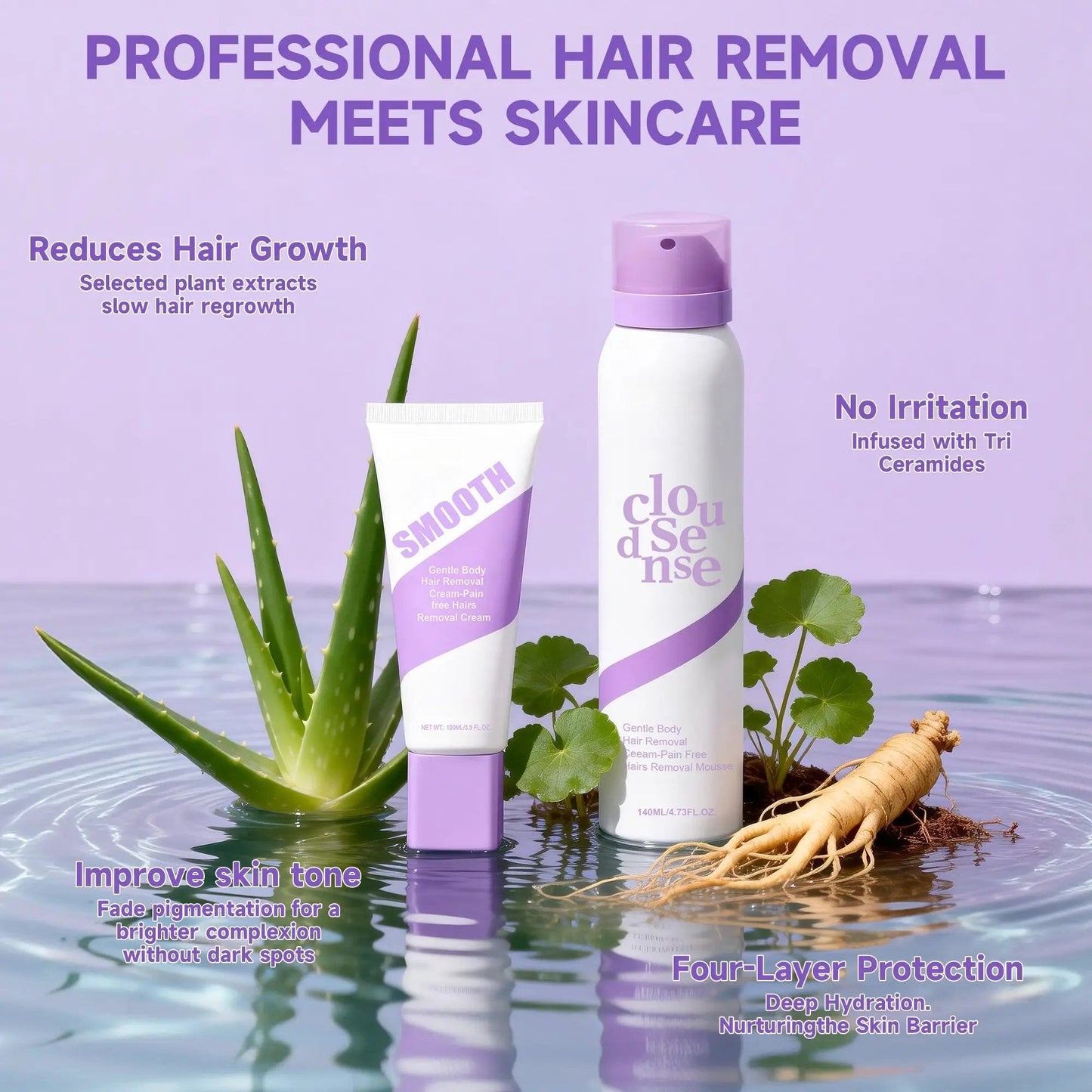 Furzero™ Fast-Acting Hair Removal Mousse – Smooth Skin in Minutes