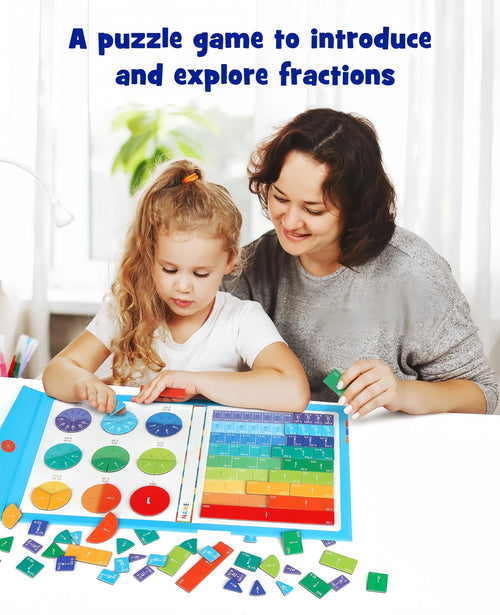 Montessori Magnetic Book Fraction Puzzle for Children