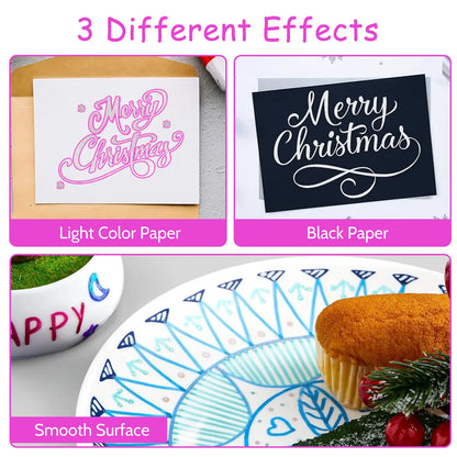 ✨ Magic Outline Glitter Markers Set 🌈 The magic marker set that makes every stroke pop 💖