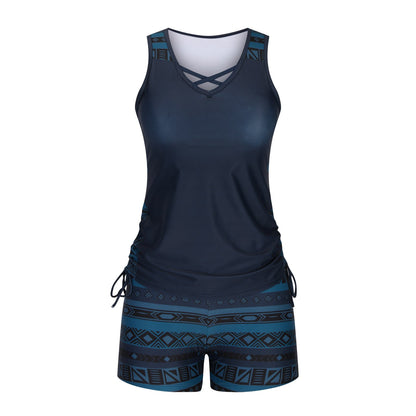 ⏰LAST DAY 60% OFF -Miraclesuit Women's Tummy Control Tankini Set with Built-In Bra – Flattering Boho Swimwear with Shorts🔥 Buy 2 Free Shipping