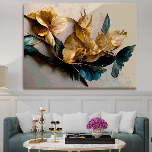 Canvas Floral Wall Art: A Symphony of Nature's Elegance Large Size Canvas Framed Paintings For Living Room, Office, Home Decor. (FLWA05)