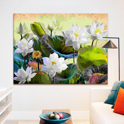 Canvas Floral Wall Art: A Symphony of Nature's Elegance Large Size Canvas Framed Paintings For Living Room, Office, Home Decor. (FLWA02)