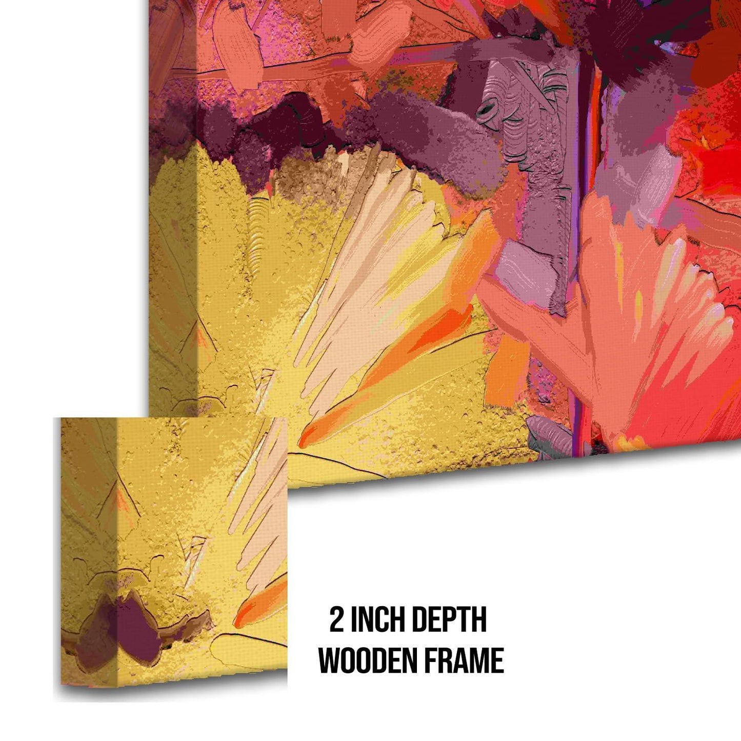 Canvas Floral Wall Art: A Symphony of Nature's Elegance Large Size Canvas Framed Paintings For Living Room, Office, Home Decor. (FLWA01)