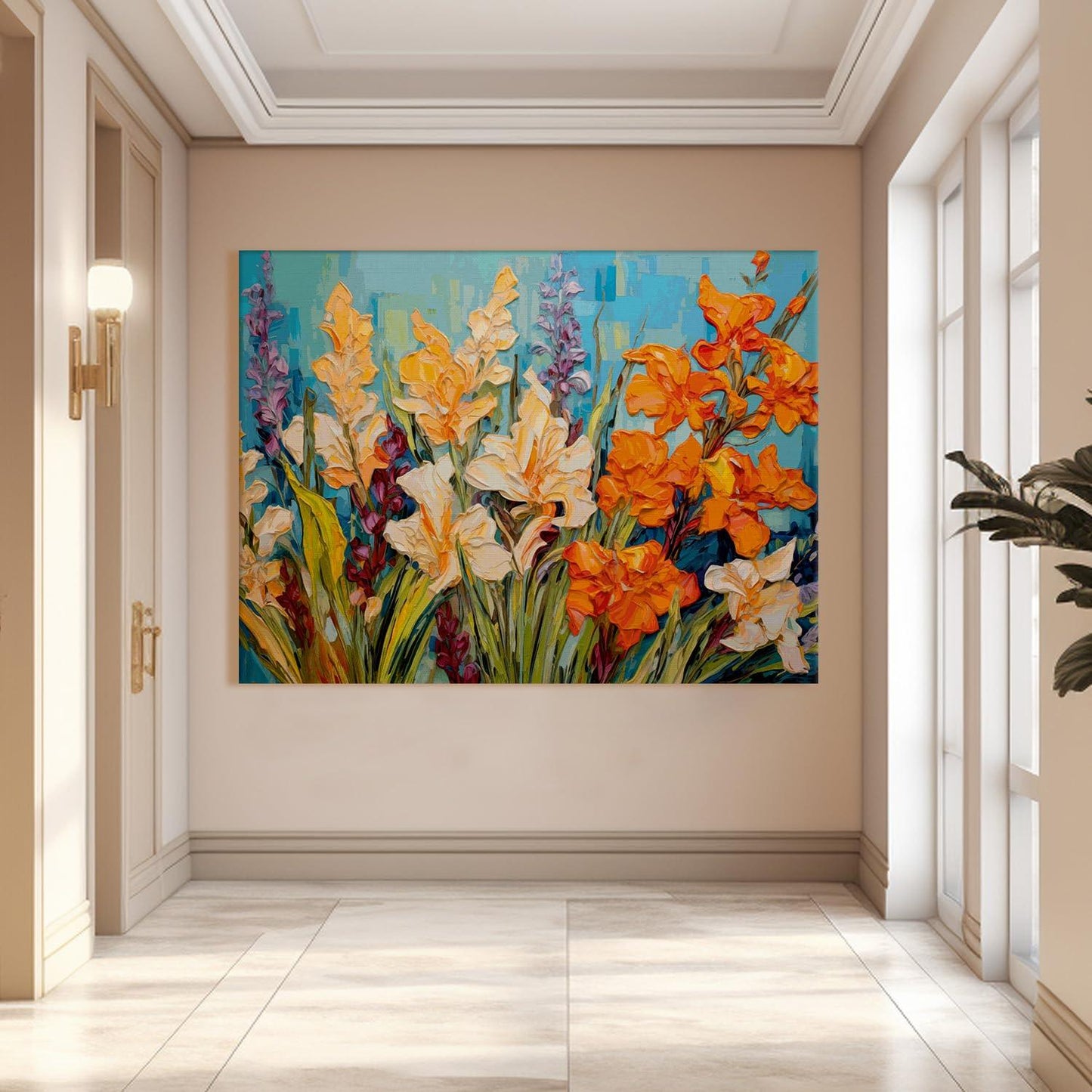 A Symphony of Nature's Elegance, HD Canvas Print, Framed, Ready to Hang. (FLWA06)