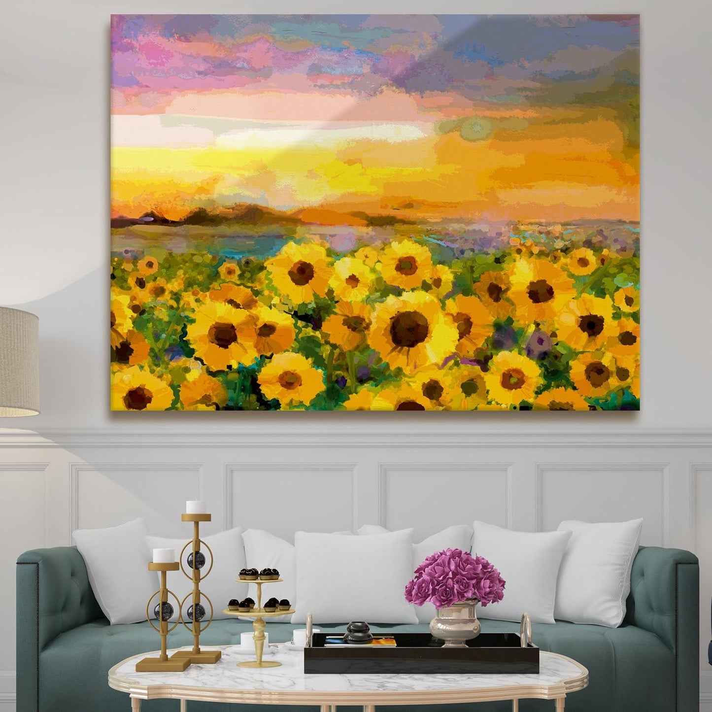 Canvas Floral Wall Art: A Symphony of Nature's Elegance Large Size Canvas Framed Paintings For Living Room, Office, Home Decor. (FLWA03)