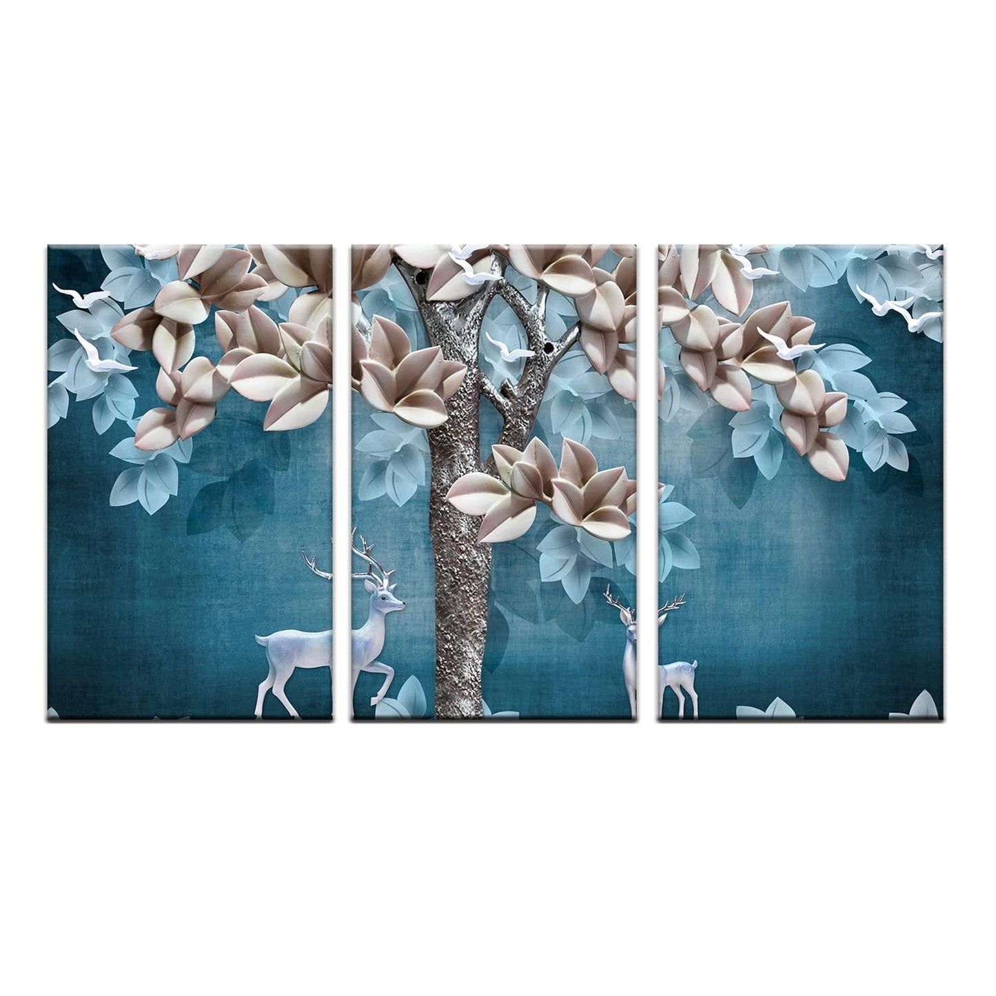 Enchanting Floral Wall Art For Living Room Wall Decoration (FLWA42).