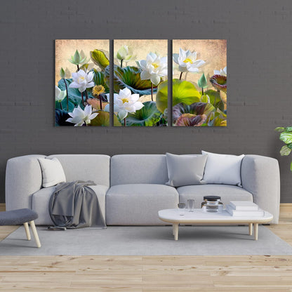 Floral Canvas Painting For Bedroom and Living Room Wall Decoration (FLWA41).