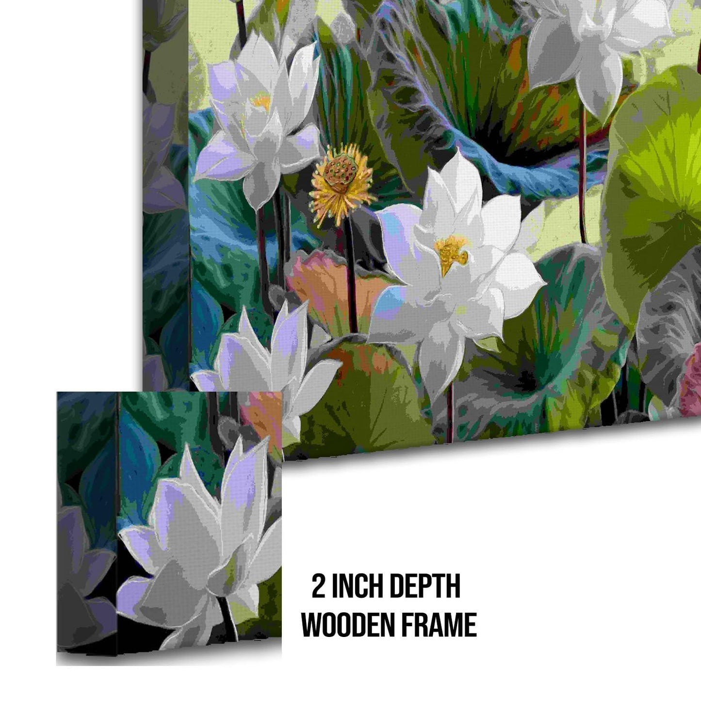 Canvas Floral Wall Art: A Symphony of Nature's Elegance Large Size Canvas Framed Paintings For Living Room, Office, Home Decor. (FLWA02)