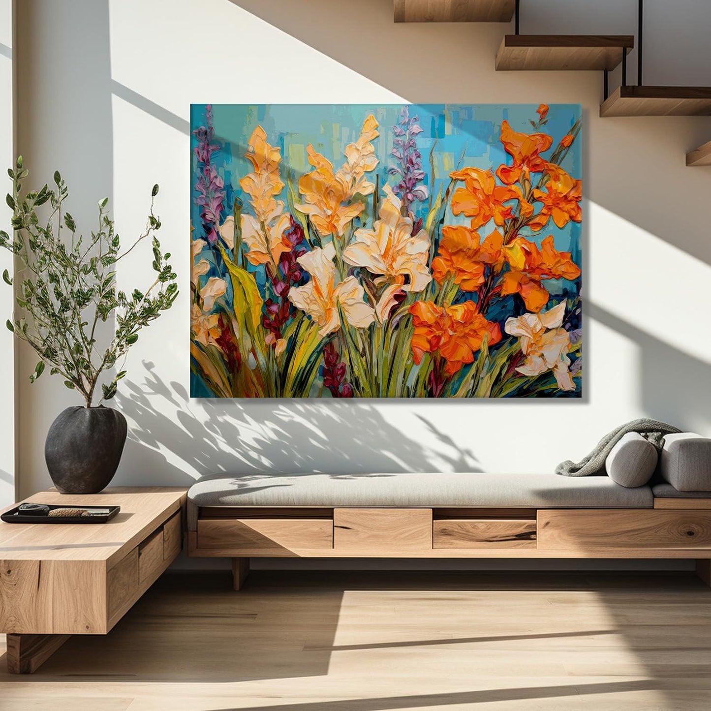 A Symphony of Nature's Elegance, HD Canvas Print, Framed, Ready to Hang. (FLWA06)