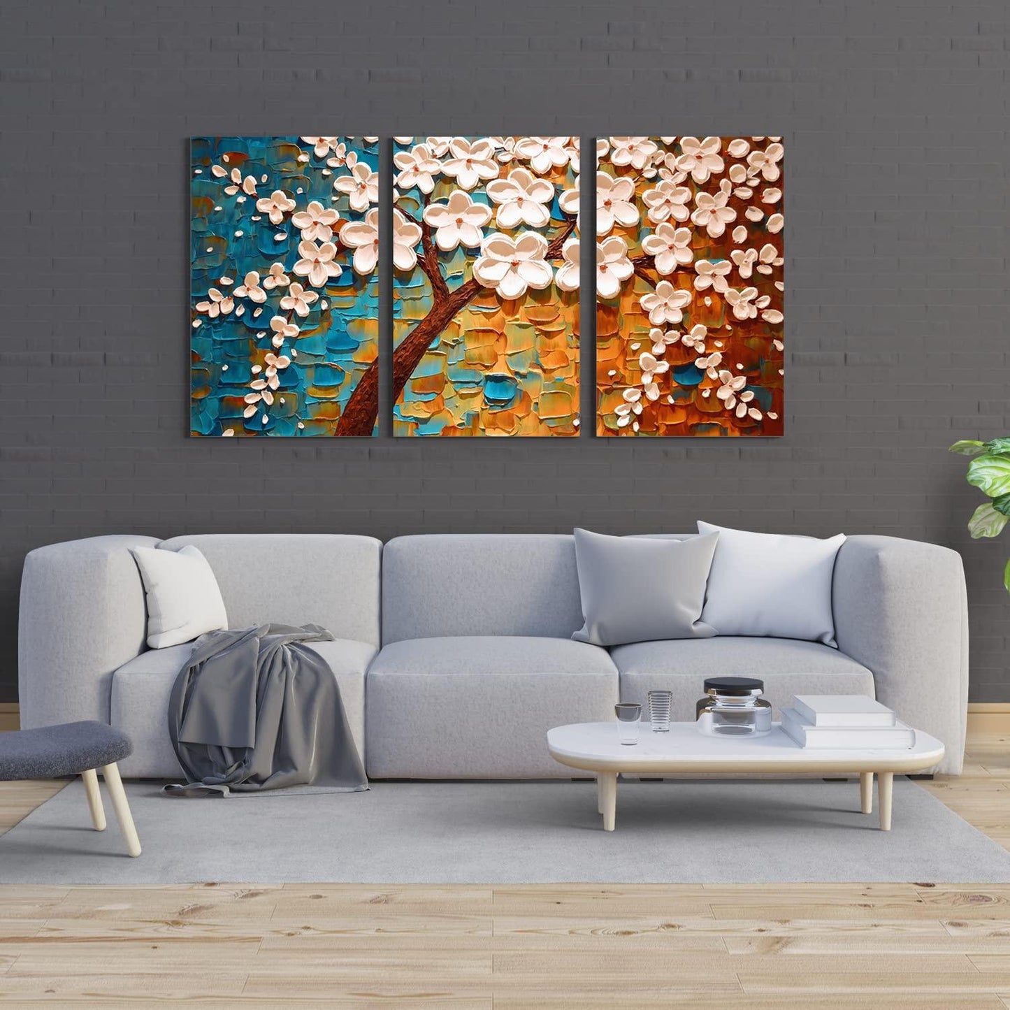 Floral Wall Art Canvas Painting For Home and Office Wall Decoration (FLWA43).