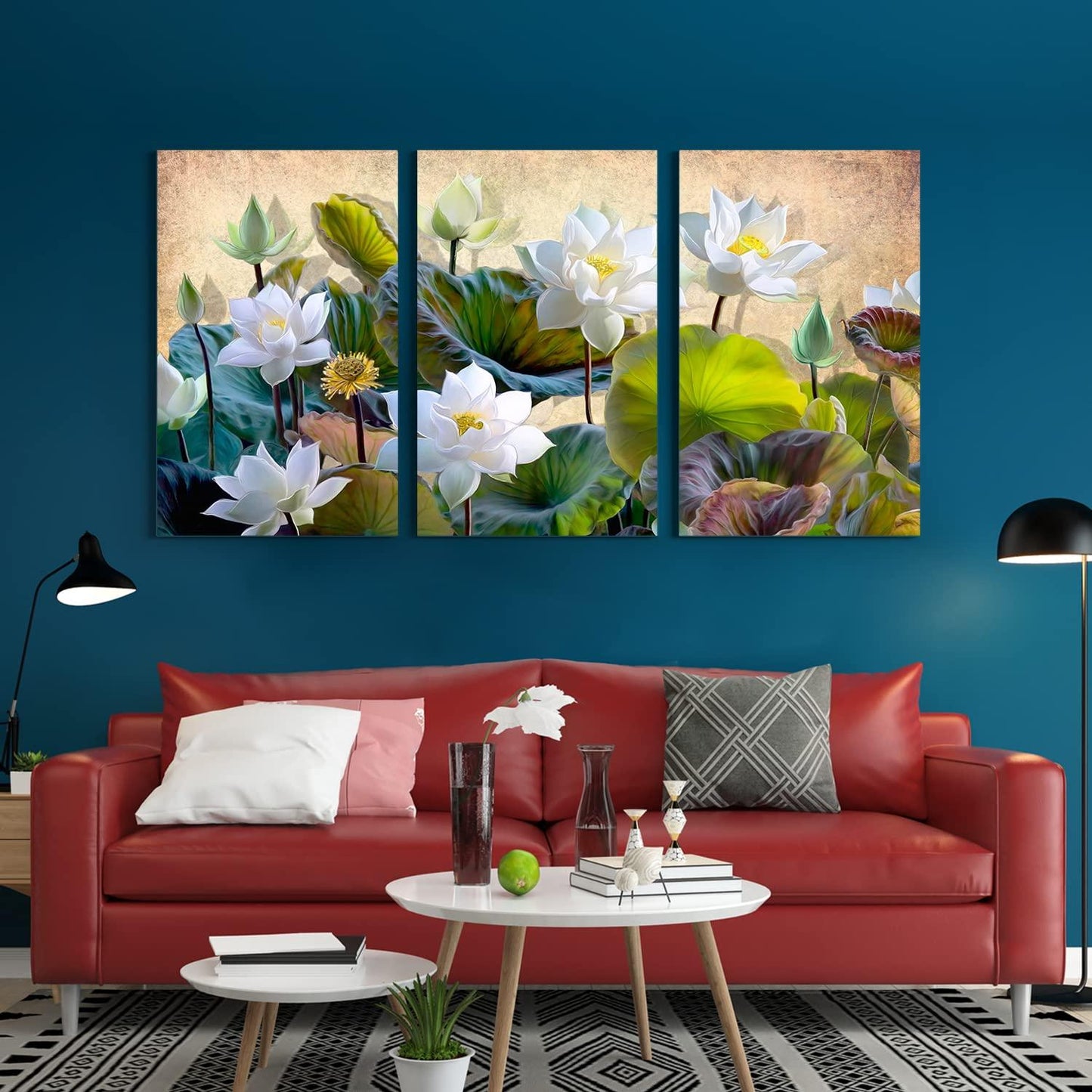 Floral Canvas Painting For Bedroom and Living Room Wall Decoration (FLWA41).