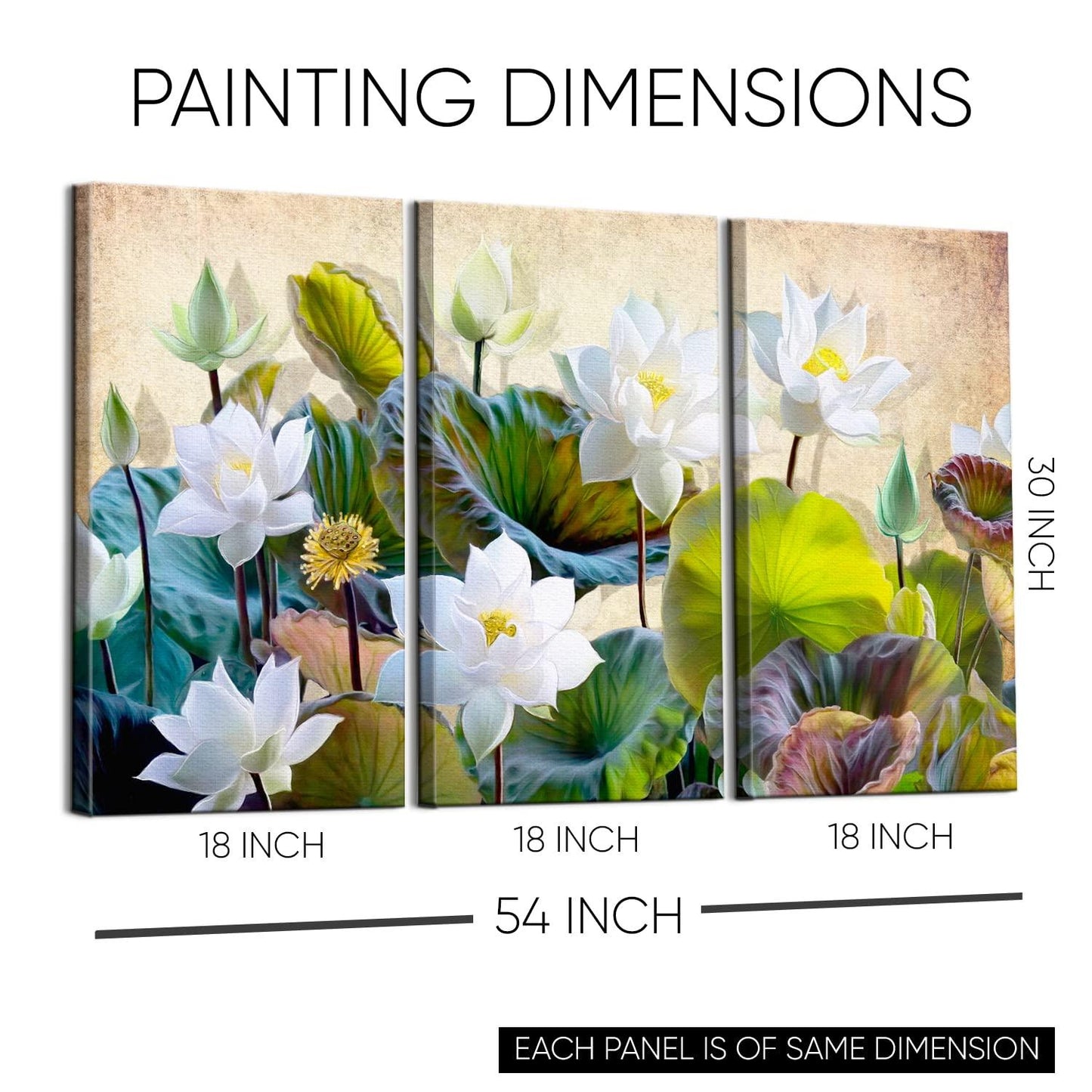 Floral Canvas Painting For Bedroom and Living Room Wall Decoration (FLWA41).