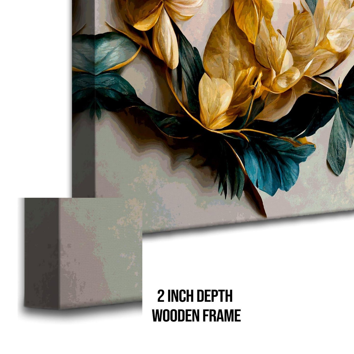 Canvas Floral Wall Art: A Symphony of Nature's Elegance Large Size Canvas Framed Paintings For Living Room, Office, Home Decor. (FLWA05)