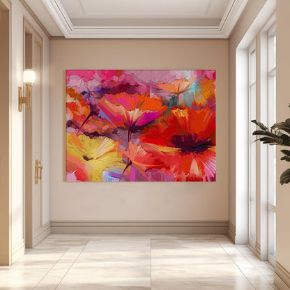 Canvas Floral Wall Art: A Symphony of Nature's Elegance Large Size Canvas Framed Paintings For Living Room, Office, Home Decor. (FLWA01)