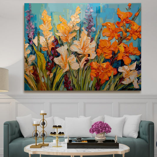A Symphony of Nature's Elegance, HD Canvas Print, Framed, Ready to Hang. (FLWA06)