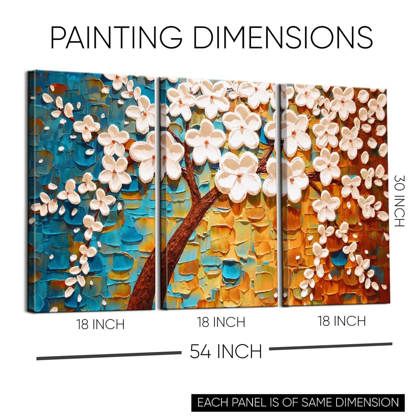 Floral Wall Art Canvas Painting For Home and Office Wall Decoration (FLWA43).