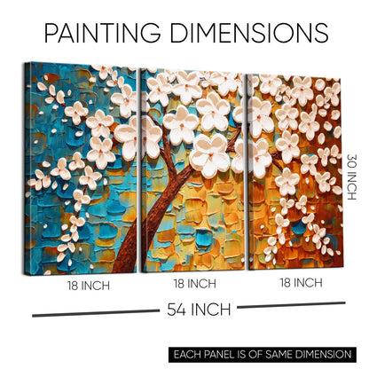 Floral Wall Art Canvas Painting For Home and Office Wall Decoration (FLWA43).