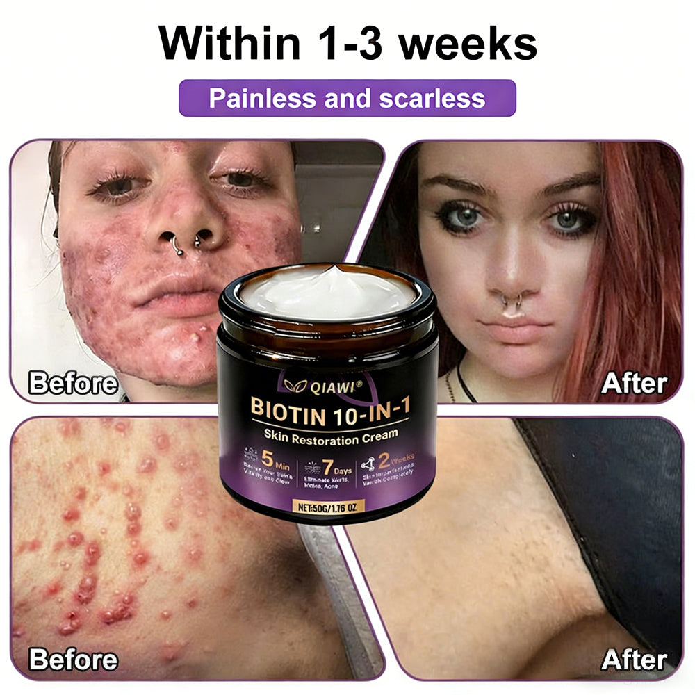 Made and Shipped from USA ✨QIAWI® Proprietary Biotin Blend Skin Restoration Cream 🍀