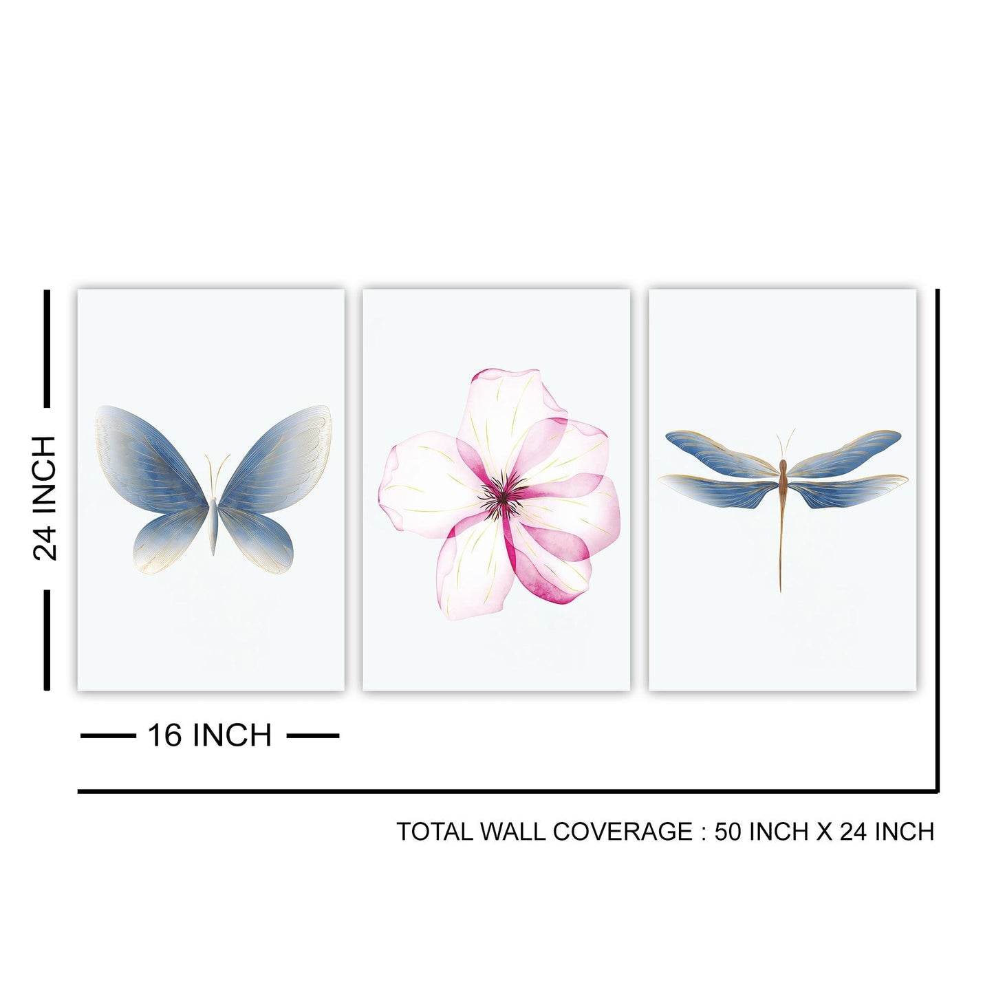 Set of 3 Minimalistic Floral Art (FLWA24).