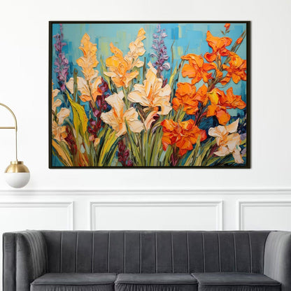 Canvas Floral Wall Art: A Symphony of Nature's Elegance Large Size Canvas Framed Paintings For Living Room, Office, Home Decor. (FLWA12)