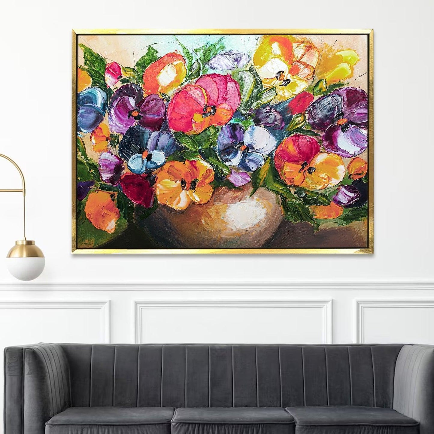 Canvas Floral Wall Art: A Symphony of Nature's Elegance Large Size Canvas Framed Paintings For Living Room, Office, Home Decor. (FLWA07)