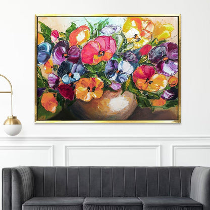 Canvas Floral Wall Art: A Symphony of Nature's Elegance Large Size Canvas Framed Paintings For Living Room, Office, Home Decor. (FLWA07)