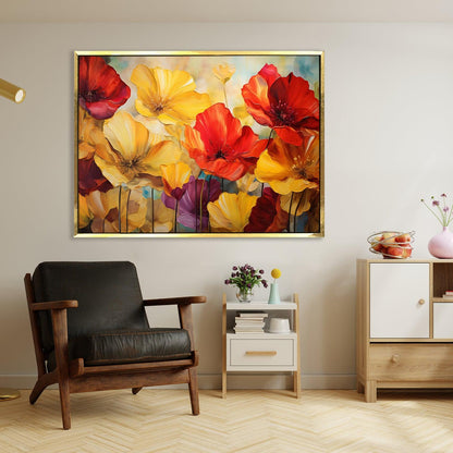 Enchanting Floral Wall Art: A Symphony of Nature's Elegance, HD Canvas Print, Framed, Ready to Hang. (FLWA38)