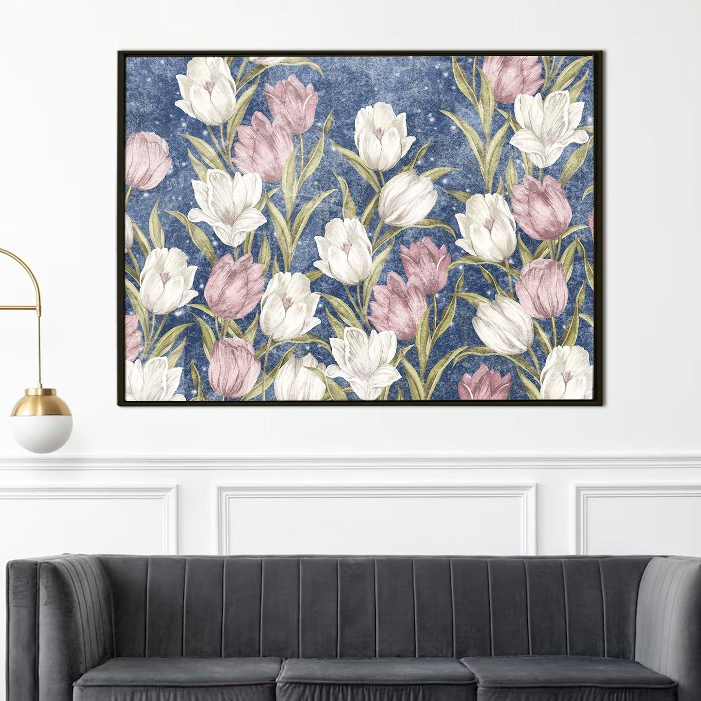 Canvas Floral Wall Art: A Symphony of Nature's Elegance Large Size Canvas Framed Paintings For Living Room, Office, Home Decor. (FLWA11)