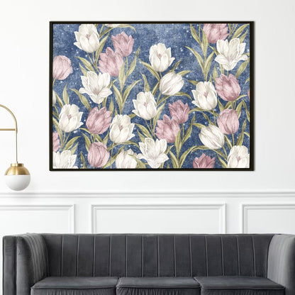Canvas Floral Wall Art: A Symphony of Nature's Elegance Large Size Canvas Framed Paintings For Living Room, Office, Home Decor. (FLWA11)
