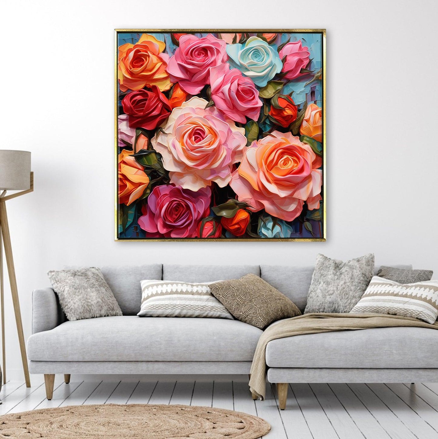 An Enchanting Symphony of Nature's Elegance, HD Canvas Print, Framed, Ready to Hang. (FLWA36)