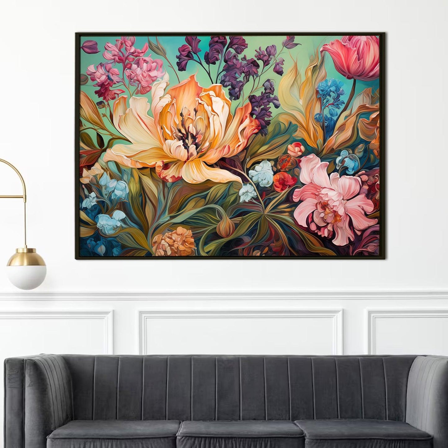 A Symphony of Nature's Elegance, HD Canvas Print, Framed, Ready to Hang. (FLWA19)