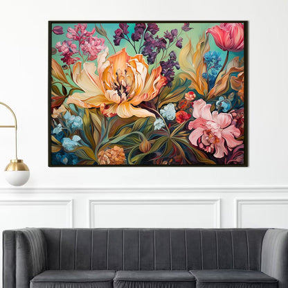 A Symphony of Nature's Elegance, HD Canvas Print, Framed, Ready to Hang. (FLWA19)