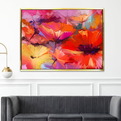 Canvas Floral Wall Art: A Symphony of Nature's Elegance Large Size Canvas Framed Paintings For Living Room, Office, Home Decor. (FLWA01)