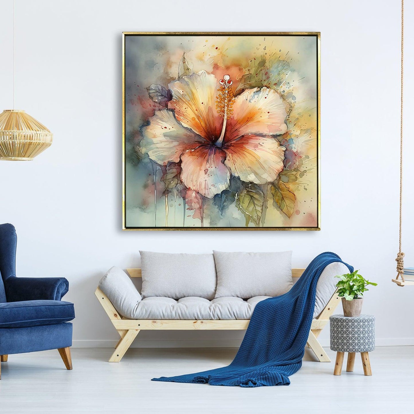 Floral Canvas Wall Art For Living Room and Hotels Wall Decoration (FLWA34).