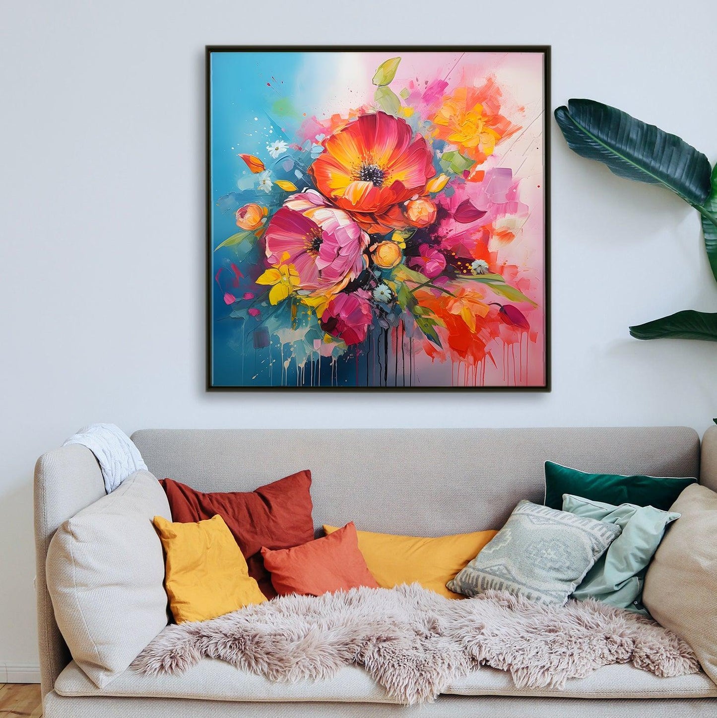 Enchanting Floral Wall Art For Bedroom Wall Decoration (FLWA31).