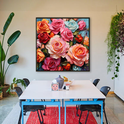 An Enchanting Symphony of Nature's Elegance, HD Canvas Print, Framed, Ready to Hang. (FLWA36)