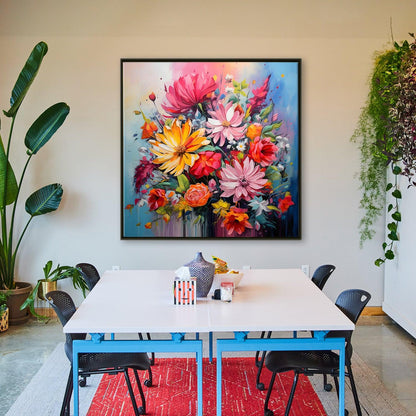 Enchanting Floral Wall Art, HD Canvas Print, Framed, Ready to Hang. (FLWA27)