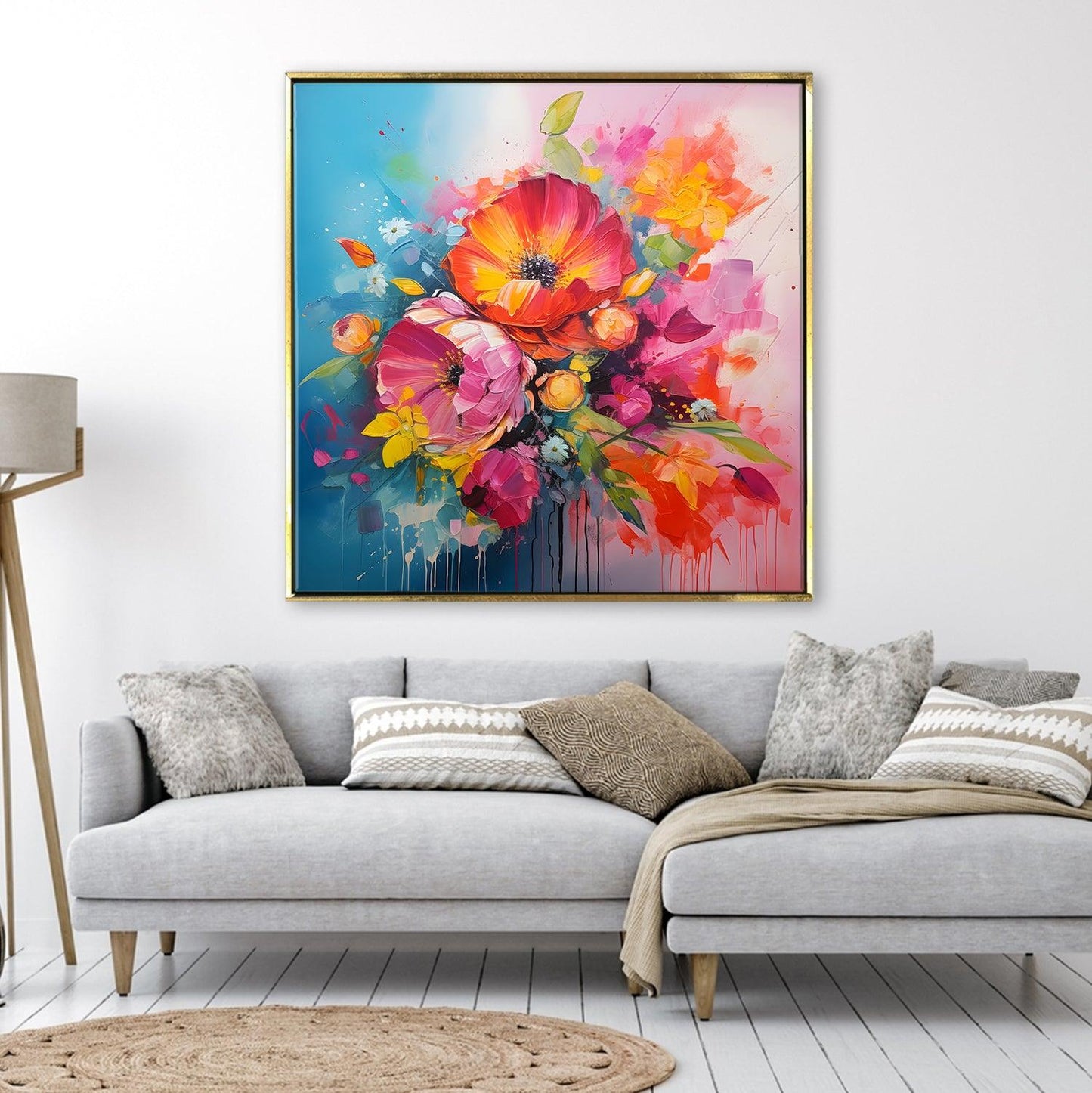 Enchanting Floral Wall Art For Bedroom Wall Decoration (FLWA31).