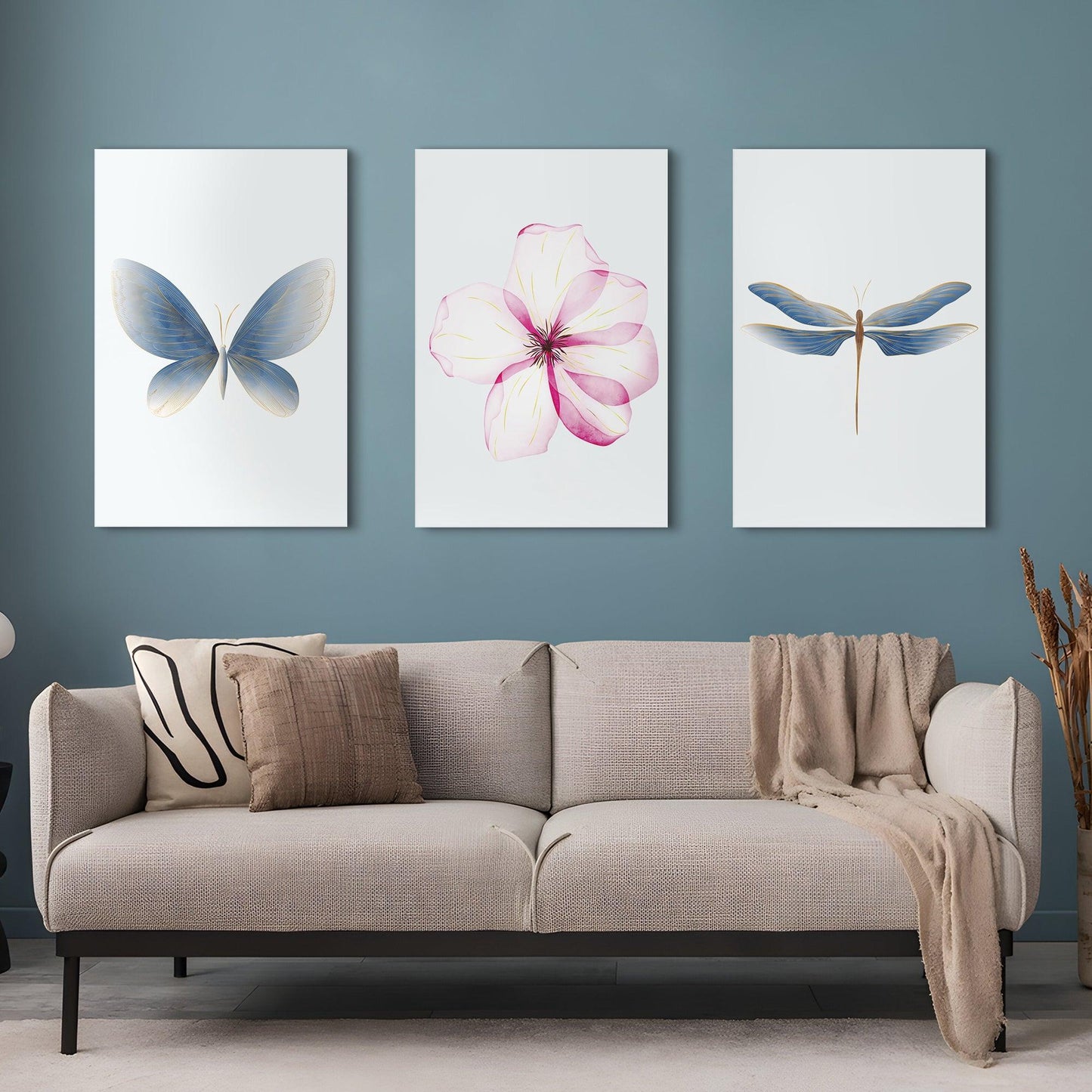 Set of 3 Minimalistic Floral Art (FLWA24).