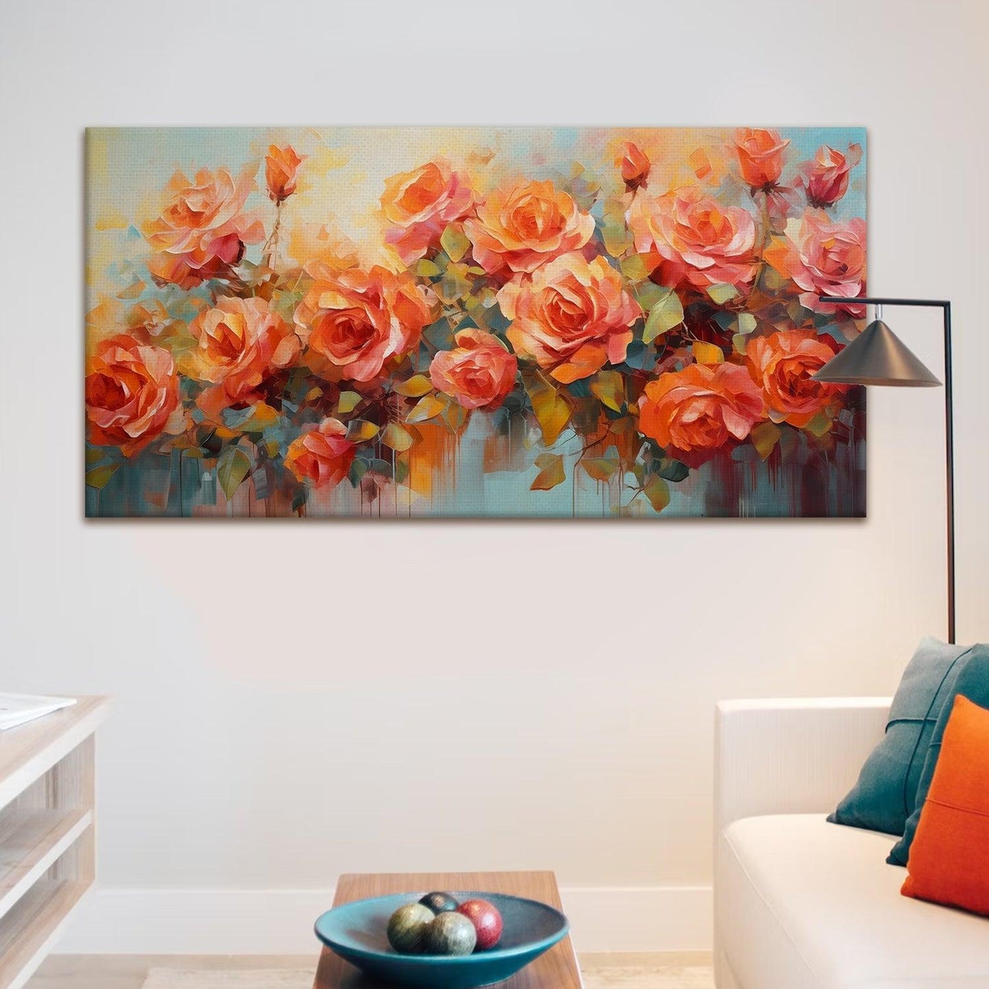 Enchanting Floral Wall Art, HD Canvas Print, Framed, Ready to Hang. (FLWA32)