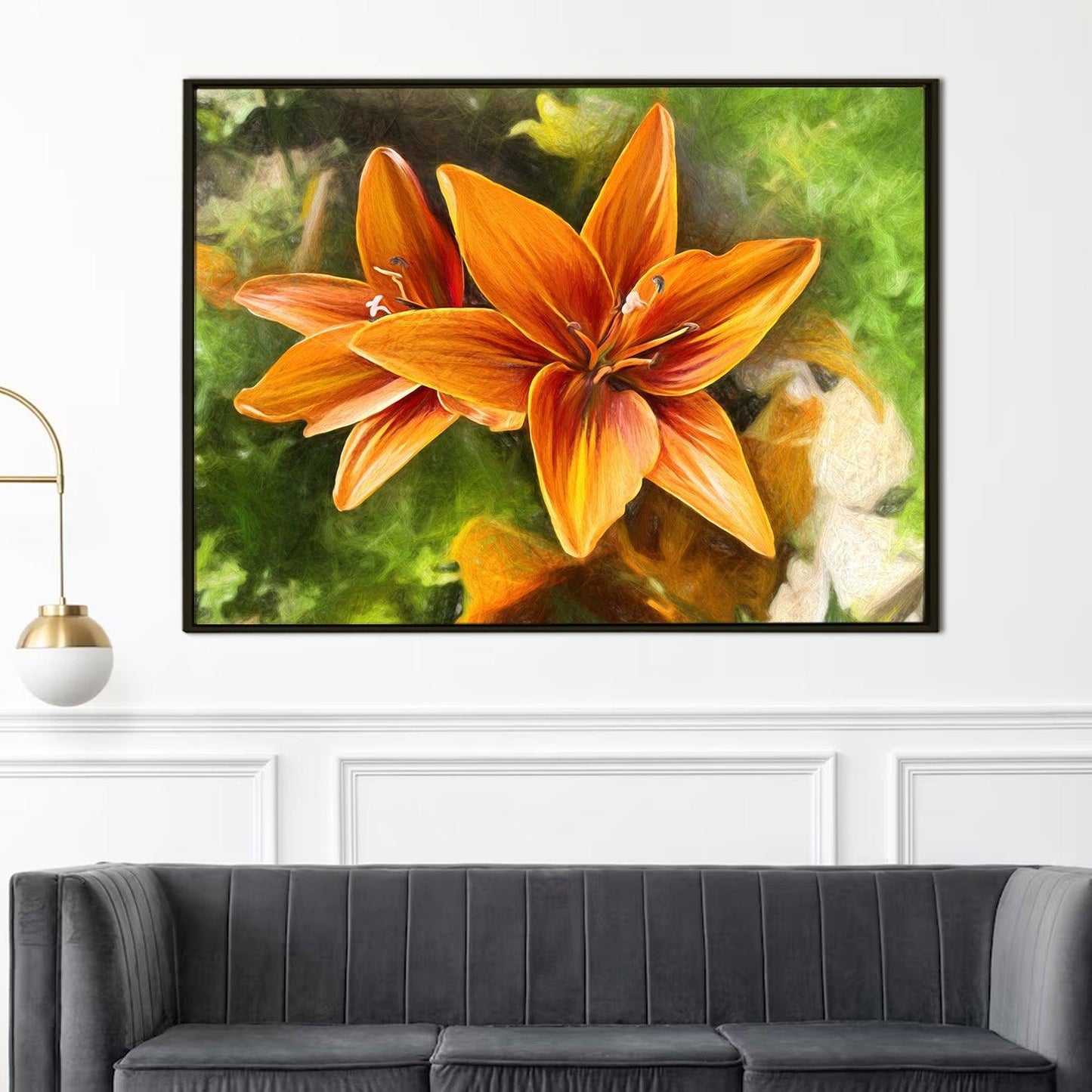 A Symphony of Nature's Elegance, HD Canvas Print, Framed, Ready to Hang. (FLWA09)